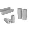 1med Crutch Kit - Pair of Underarm pads, Pair of Hand Grips, Pair of Crutch Tips (Grey)