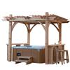 8' x 8' Cedar Breeze Pergola Spa Shelter Kit