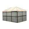 Kay Home 8' 6" x 12' 10" Rectangular Screenhouse - Chestnut Brown