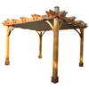 10x10 Cedar Breeze Pergola Kit with Retractable Canopy