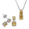 Sterling Silver Genuine Citrine Pendant and Earring Set