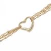 10kt yellow 7.25" bracelet with open heart