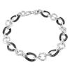 Miadora 1/4 CT TDW Black Diamond Bracelet in Sterling Silver, 7 1/2" in Length