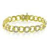 Miadora 1/2 CT TDW Diamond Bracelet in Gold-Plated Sterling Silver (H-I, I3), 7 1/4" in Length