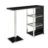 Monarch Glossy Black / Chrome Metal 48"L Bar Table