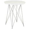 Monarch Glossy White / Chrome Metal 36"Dia Bar Table