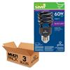 13Watt Black CFL, 60W Equivalent, 3 Pack