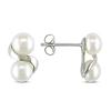 Miadora 5.5-6 mm Freshwater White Pearl Earrings in Silver