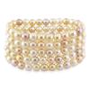 Miadora 5-Row 7-8 mm FW Multi-Pink Button Pearl Bracelet, 7 inches in length