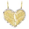 10k Two-tone Gold "Meilleure Amie" Heart Charm