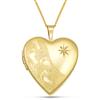 Gold Filled Footprint Heart Locket with Chain