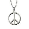 Stainless Steel Peace Sign with 20" Chain