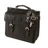 Stebco Black Premium Soft Leather Laptop Briefcase (350410BLK)