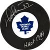 Autographed Toronto Maple Leafs Puck Darryl Sittler