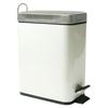 5 L Step Garbage Can - White