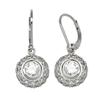 Sterling Silver High Quality Cubic Zirconia Leverback Earring