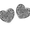 CZ Stud Heart Earrings