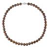 Miadora 8-9 mm Freshwater Cultured Brown Pearl Necklace with Silver Ball Clasp, 18”