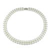 Miadora 2-Row 6-7 mm Freshwater Cultured Button Pearl Necklace in Silver 17 inches in length