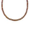 Miadora 6-7 mm Freshwater Brown Button Pearl Necklace with 2 mm & 3 mm Silver Bead in Silver