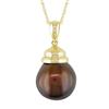 Miadora Chocolate Pearl Pendant 10.5-11 mm FW in 10 K Yellow Gold