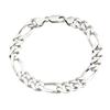 Sterling Silver 8.5" Figaro Diamond Cut Bracelet