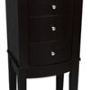 Sleek jewellery armoire with rich java finish