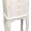 White painted finish petite jewellery armoire