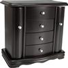 Java finish petite armoire style jewellery box