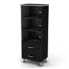 South Shore Cosmos Collection Bookcase - Black Onyx and Charcoal