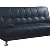 Monarch, Monaco, Leather Look Click Clack Futon, Black