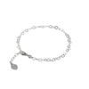 Sterling Silver Anklet with Hearts and Heart Charm