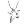 Sterling Silver Shooting Star Pendant with Diamond Accent