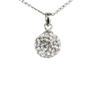 Sterling Silver and Crystal Ball Pendant