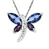 Luminesse Sterling Silver tanzanite & amethyst Dragon Fly Pendant