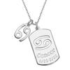 Sterling Silver 2-in-1 Zodiac Pendant Cancer