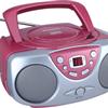 Sylvania SRCD243 Portable CD Player with AM/FM Radio, Boombox - Pink