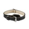 16" (41cm) Black/Cream Leather Collar