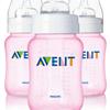 Philips AVENT SCF684/37 9 Ounce BPA Free Classic Polypropylene Bottle, 3-Pack, Pink