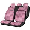 Plaid Pink 4pk Seat Cover