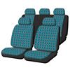 Plaid Turq 4pk Seat Cover