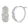 Miadora 1/6 CT TDW Diamond Hoop Earrings in Sterling Silver