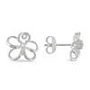 Miadora 0.01 ct Diamond Flower Earrings in Silver