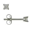 Miadora 1/10 ct Princess Cut Diamond Earrings in 10 K White Gold