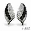 Micro Pave CZ Fancy Stud Earrings Sterling Silver