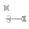 Miadora 10 K White Gold 1/6ct TDW Princess-Cut Diamond Earrings