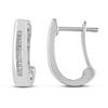 Miadora 1/10 CT TDW Diamond Cuff Earrings in 10 K White Gold (G-H, I2-I3)