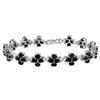 Miadora 14 ct Black Sapphire Bracelet in Silver 7" in length