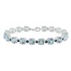 Miadora 29 1/2 ct Sky Blue Topaz and Sapphire Bracelet in Silver 7 3/4 inches in length