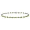 Miadora 4 2/5 ct Peridot Bracelet in Silver - 7 inches